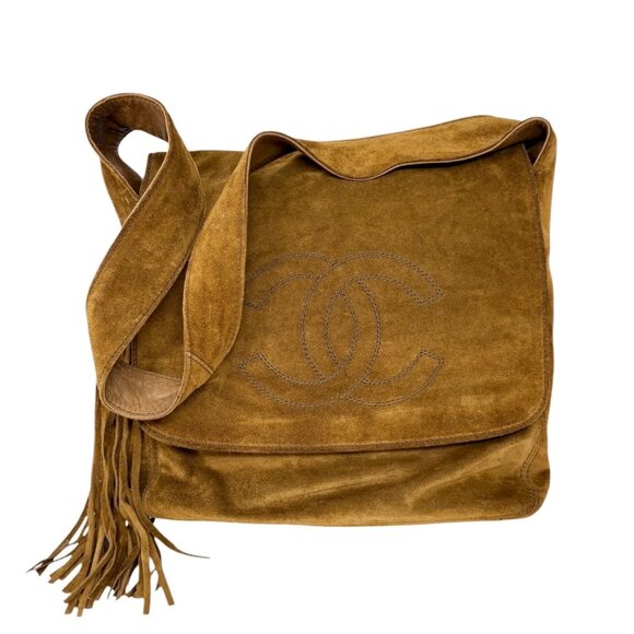 CHANEL Vintage CC Mark Logo Crossbody Shoulder Bag 2way Bag Fringe [106365] - Picture 5 of 14